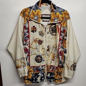 Winterset Unisex vintage jogging suit.  Floral & much more print. Oversized sz S